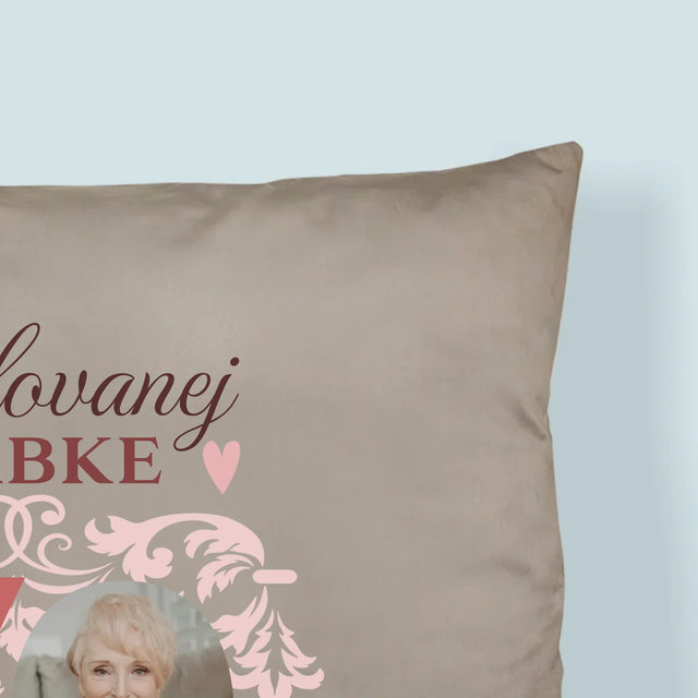 Fotografia A Podpis: Milovanej Babke, Všetko Najlepšie - Vankúš 