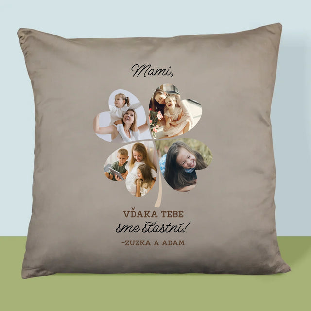 Fotokoláž: Mami, Vďaka Tebe Sme Šťastní! - Vankúš 