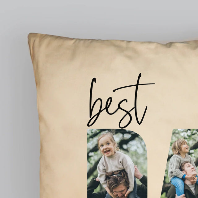 Slovo Z Fotografií: Best Dad Ever S Podpisom - Vankúš 