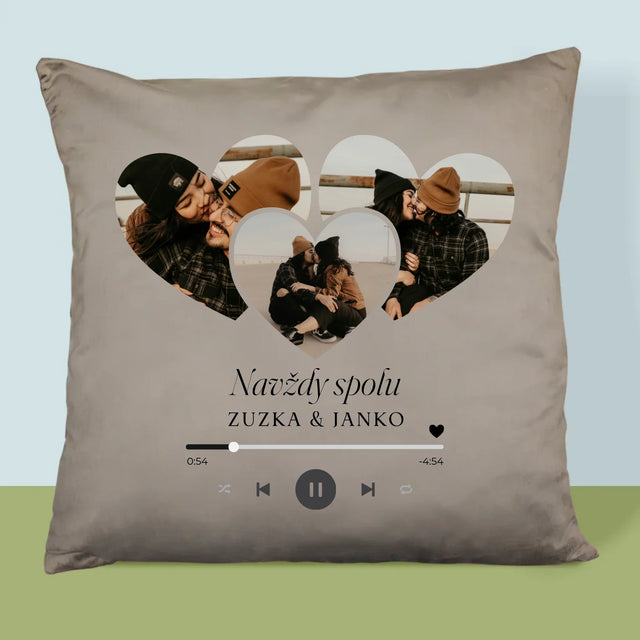 Fotokoláž: Spotify Srdcia - Vankúš 