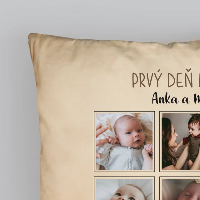 Fotokoláž: Prvý Deň Matiek Kresby - Vankúš 