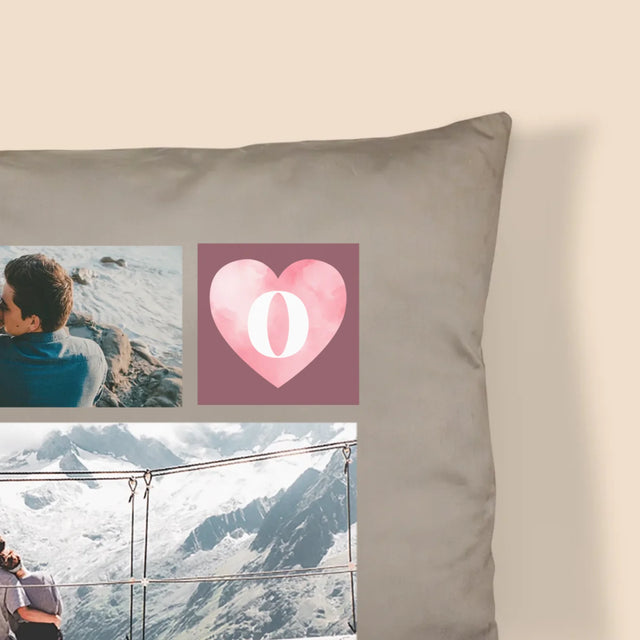 Fotokolaż: Serduszka Love - Poduszka z Nadrukiem | DE