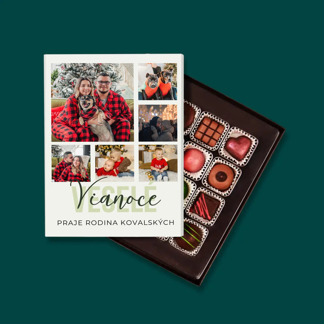 Fotokoláž: Veselé Vianoce - Pralinky