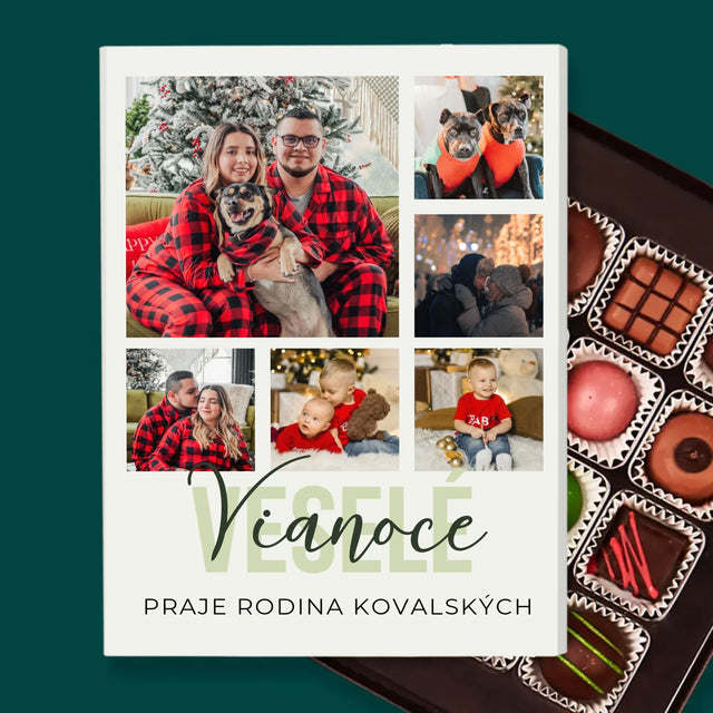Fotokoláž: Veselé Vianoce - Pralinky