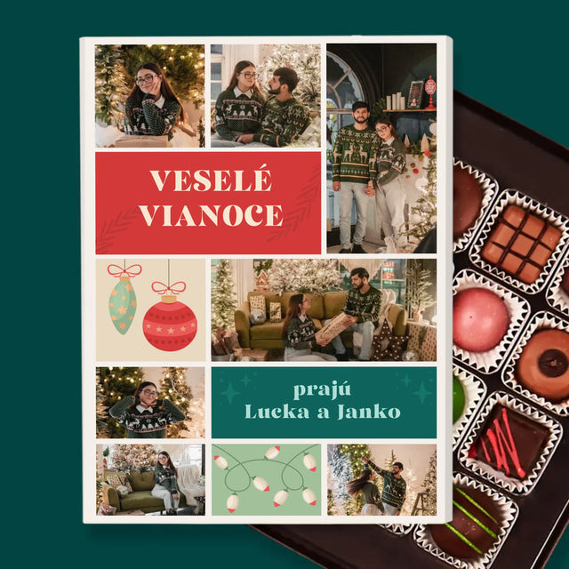 Fotokoláž: Vianočné Fotografie - Pralinky