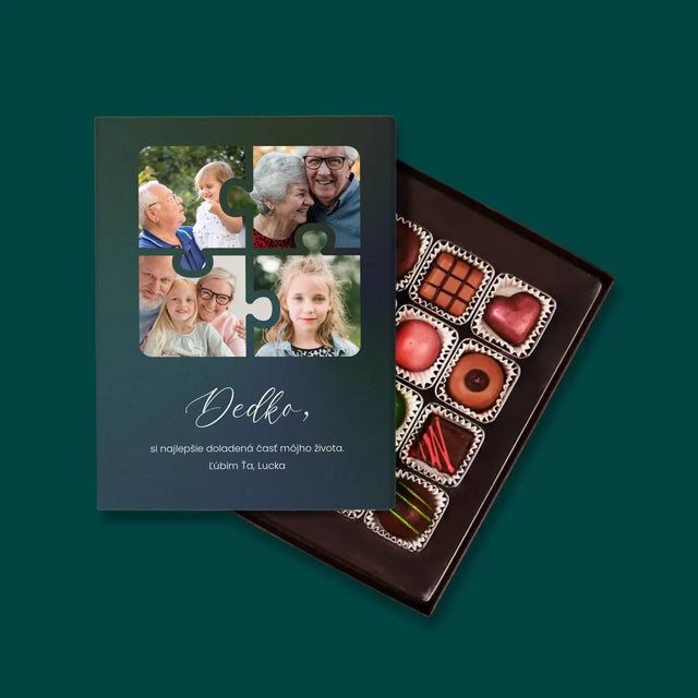Fotokoláž: Puzzle Fotografie Pre Dedka - Pralinky