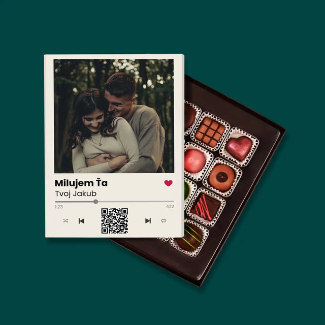 Fotografia A Podpis: Spotify S Qr Kódom - Pralinky