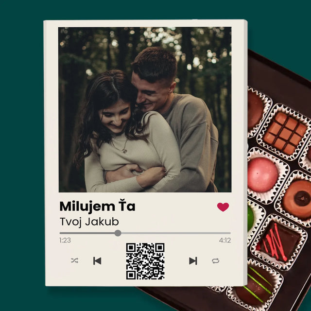 Fotografia A Podpis: Spotify S Qr Kódom - Pralinky