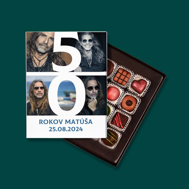 Fotokoláž: 50 Rokov Číslo A Fotografie - Pralinky
