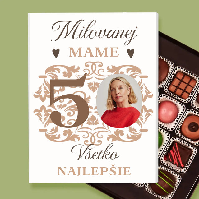 Fotografia A Podpis: Milovanej Mame K 50. Narodeninám - Pralinky