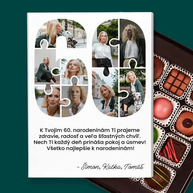 Tvar Z Fotografií: 60. Narodeniny Puzzle - Pralinky