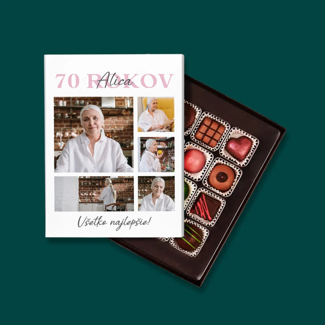 Fotokoláž: 70 Rokov Všetko Najlepšie - Pralinky
