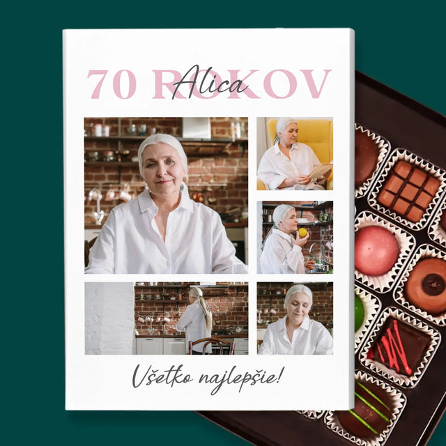 Fotokoláž: 70 Rokov Všetko Najlepšie - Pralinky
