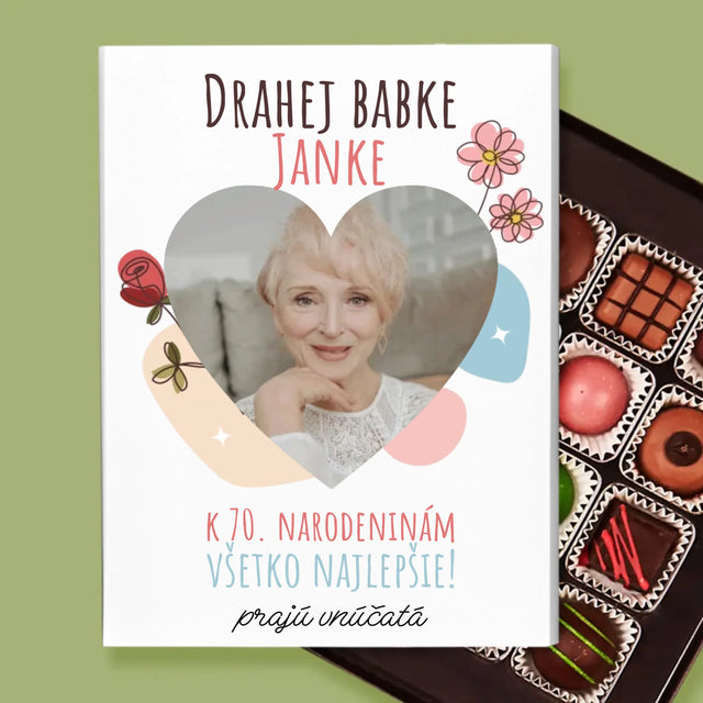 Fotografia A Podpis: Drahej Babke K Narodeninám - Pralinky