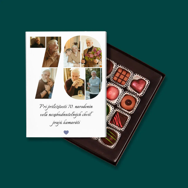 Tvar Z Fotografií: 70. Narodeniny Venovanie - Pralinky
