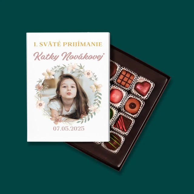 Fotografia A Podpis: Prvé Sväté Prijímanie Kvety - Pralinky