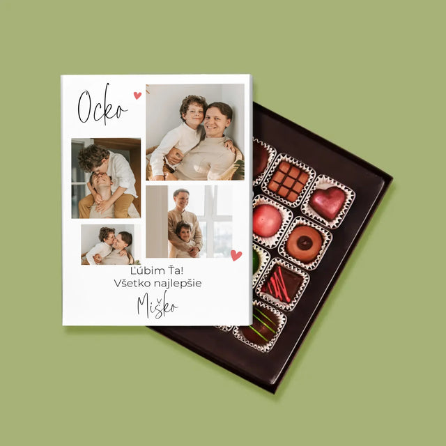 Fotokoláž: Ocko, Ľúbim Ťa - Pralinky