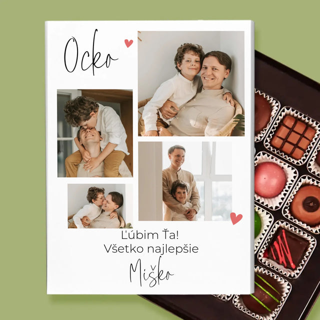 Fotokoláž: Ocko, Ľúbim Ťa - Pralinky