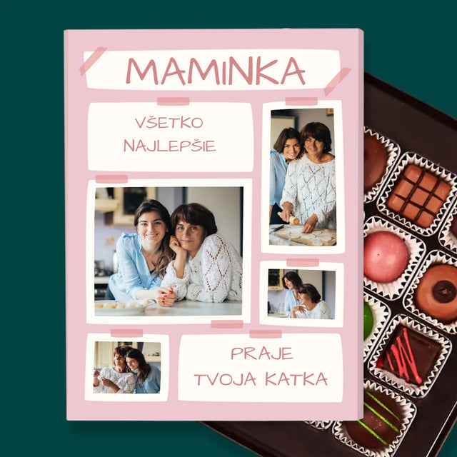 Fotokoláž: Maminka Všetko Najlepšie - Pralinky