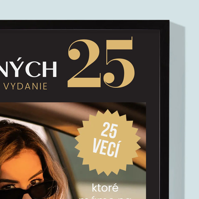 Obálka Časopisu: Štastných 25 - Zarámováná Tlač 30X40 (Vertikálne)