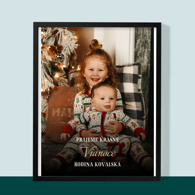 Fotografia A Podpis: Krásne Vianoce - Zarámováná Tlač 30X40 (Vertikálne)