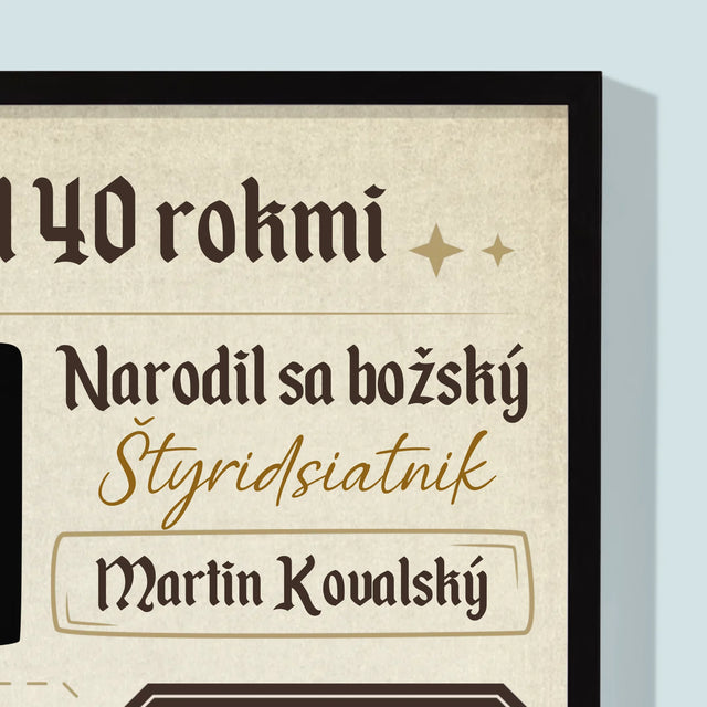 Obálka Časopisu: Pred 40 Rokmi - Zarámováná Tlač 30X40 (Vertikálne)