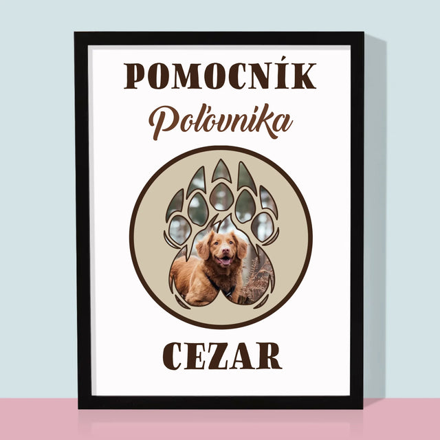 Tvar Z Fotografií: Pomocník Poľovníka - Zarámováná Tlač 30X40 (Vertikálne)