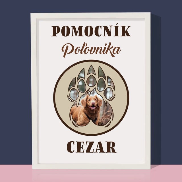 Tvar Z Fotografií: Pomocník Poľovníka - Zarámováná Tlač 30X40 (Vertikálne)