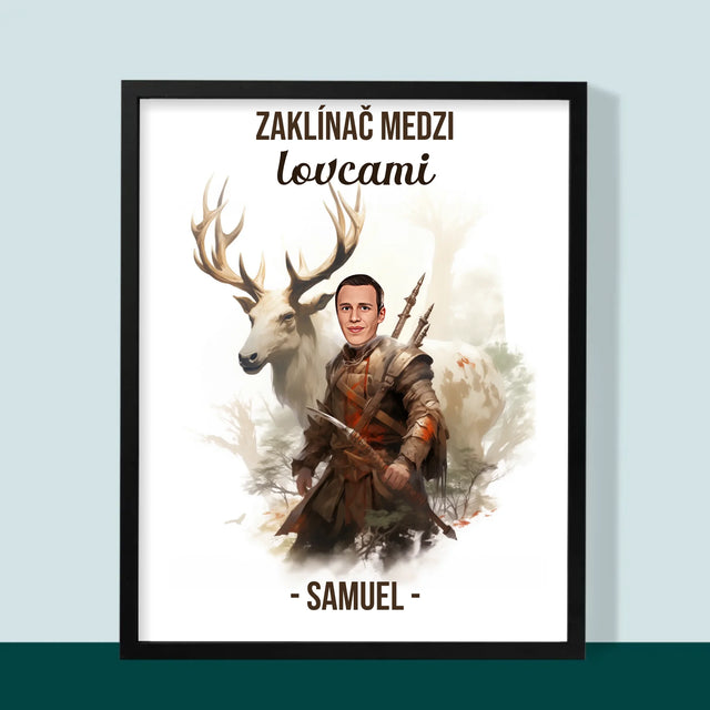 Tvoja Postava: Zaklínač Medzi Lovcami - Zarámováná Tlač 30X40 (Vertikálne)