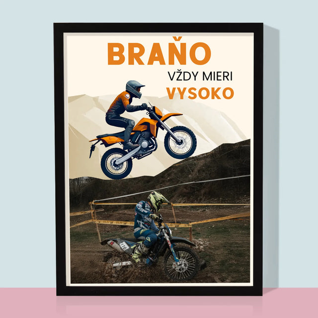 Fotografia A Podpis: Vždy Mieri Vysoko - Zarámováná Tlač 30X40 (Vertikálne)