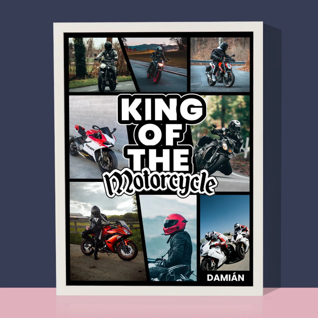 Fotokoláž: King Of The Motorcycle - Zarámováná Tlač 30X40 (Vertikálne)