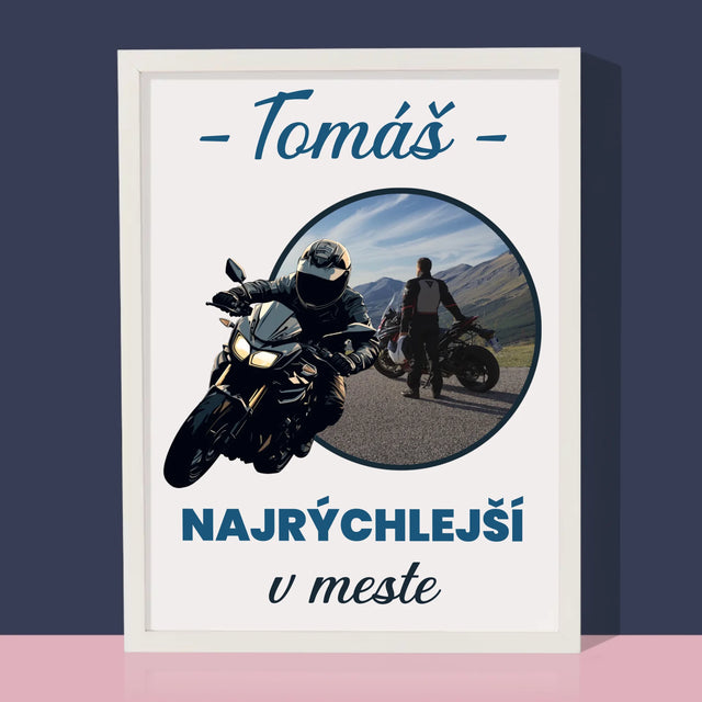 Fotografia A Podpis: Najrýchlejší V Meste - Zarámováná Tlač 30X40 (Vertikálne)