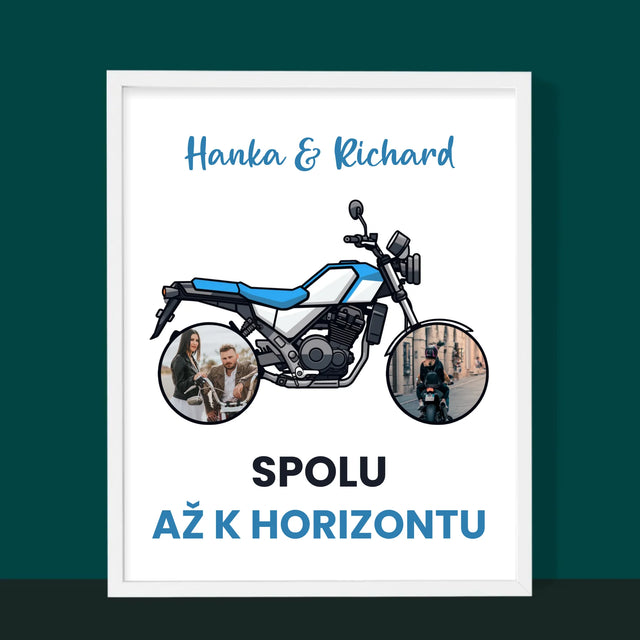 Fotokoláž: Spolu Až K Horizontu - Zarámováná Tlač 30X40 (Vertikálne)