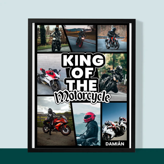 Fotokoláž: King Of The Motorcycle - Zarámováná Tlač 30X40 (Vertikálne)