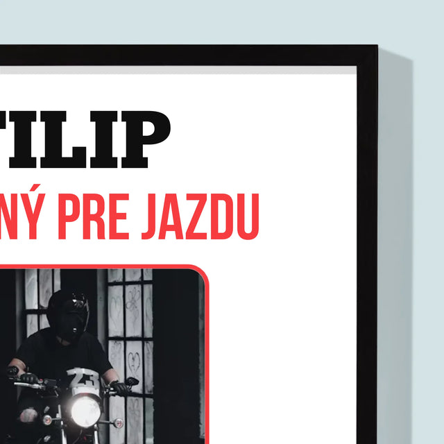 Fotografia A Podpis: Zrodený Pre Jazdu - Zarámováná Tlač 30X40 (Vertikálne)