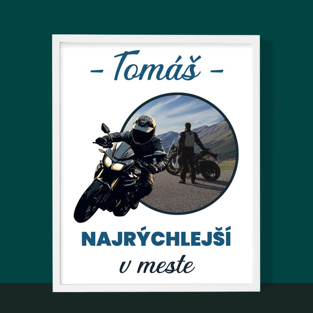 Fotografia A Podpis: Najrýchlejší V Meste - Zarámováná Tlač 30X40 (Vertikálne)