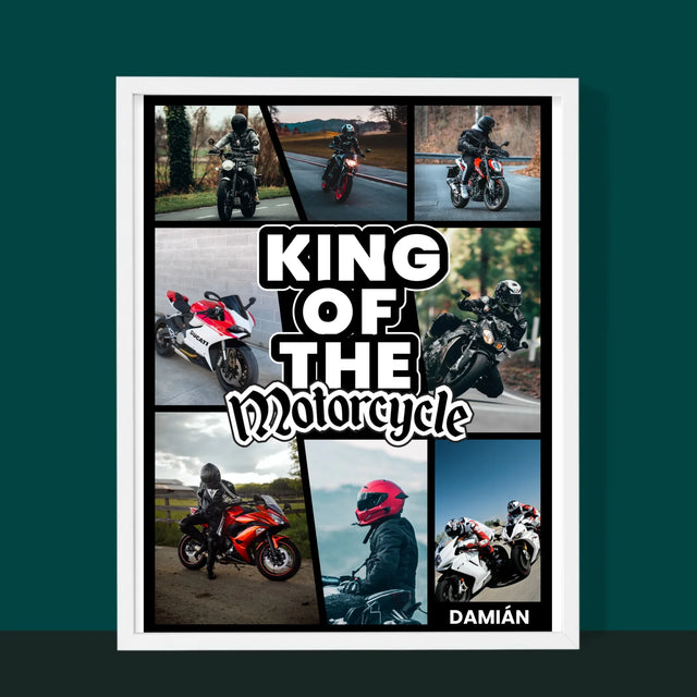 Fotokoláž: King Of The Motorcycle - Zarámováná Tlač 30X40 (Vertikálne)