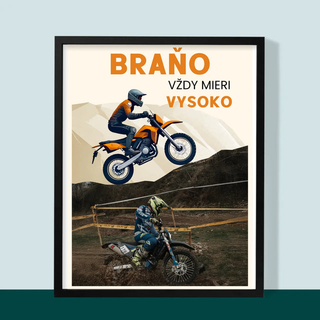 Fotografia A Podpis: Vždy Mieri Vysoko - Zarámováná Tlač 30X40 (Vertikálne)