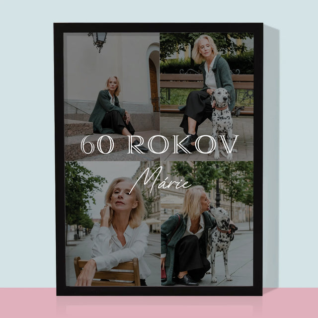 Fotokoláž: 60 Rokov Klasický - Zarámováná Tlač 30X40 (Vertikálne)