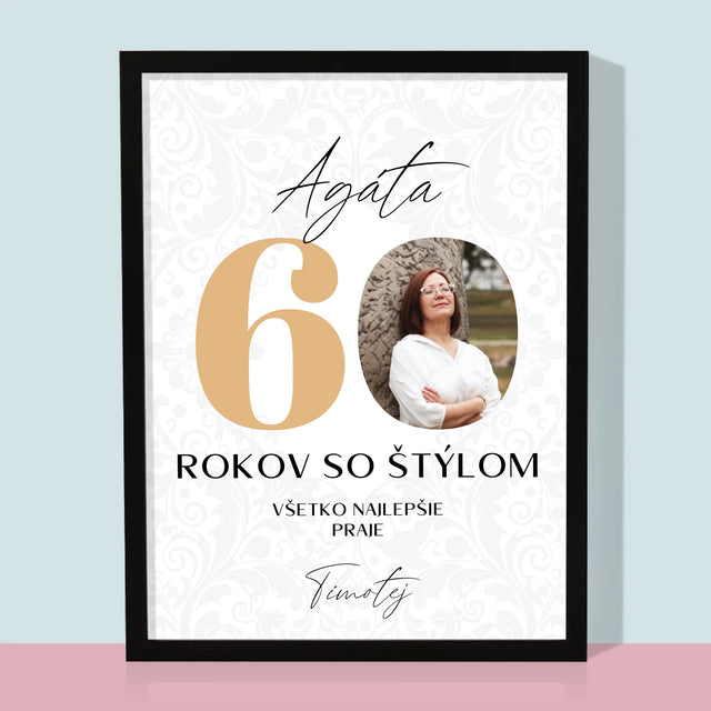 Fotografia A Podpis: 60 Rokov So Štýlom - Zarámováná Tlač 30X40 (Vertikálne)