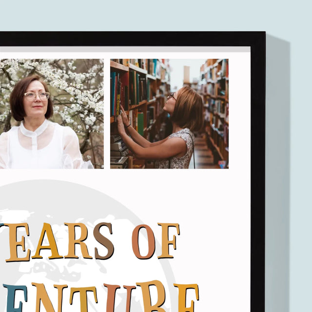 Fotokoláž: 60 Years Of Adventure - Zarámováná Tlač 30X40 (Vertikálne)