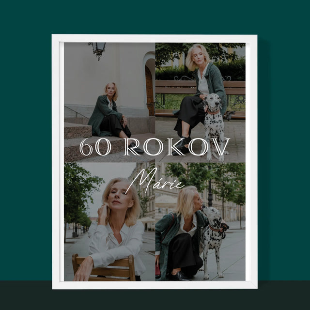 Fotokoláž: 60 Rokov Klasický - Zarámováná Tlač 30X40 (Vertikálne)