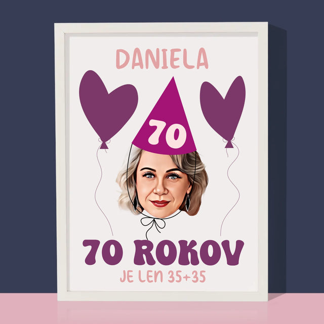 Tvoja Postava: Narodeninový Portrét - Zarámováná Tlač 30X40 (Vertikálne)