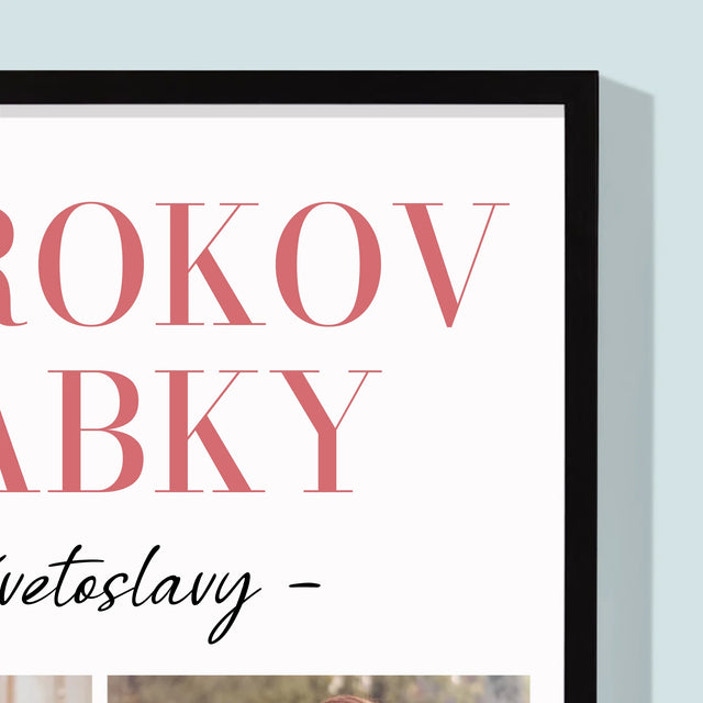 Fotokoláž: 70 Rokov Babky - Zarámováná Tlač 30X40 (Vertikálne)