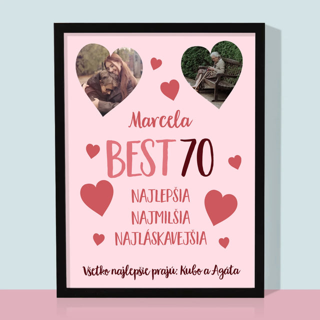 Fotokoláž: Best 70 - Zarámováná Tlač 30X40 (Vertikálne)