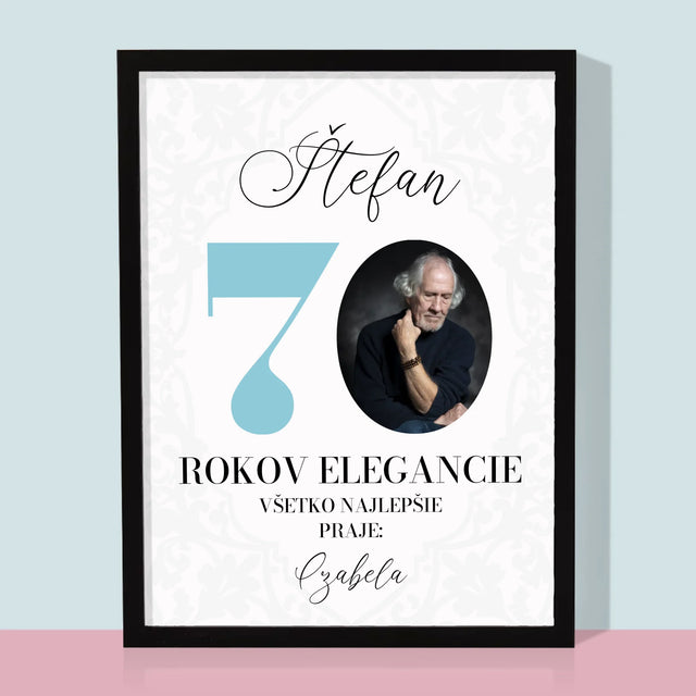 Fotografia A Podpis: 70 Rokov Elegancie - Zarámováná Tlač 30X40 (Vertikálne)