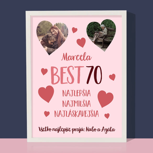 Fotokoláž: Best 70 - Zarámováná Tlač 30X40 (Vertikálne)