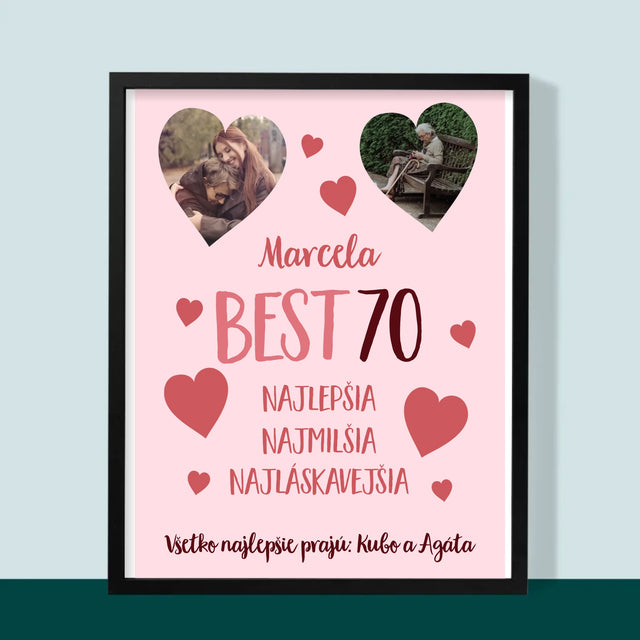 Fotokoláž: Best 70 - Zarámováná Tlač 30X40 (Vertikálne)