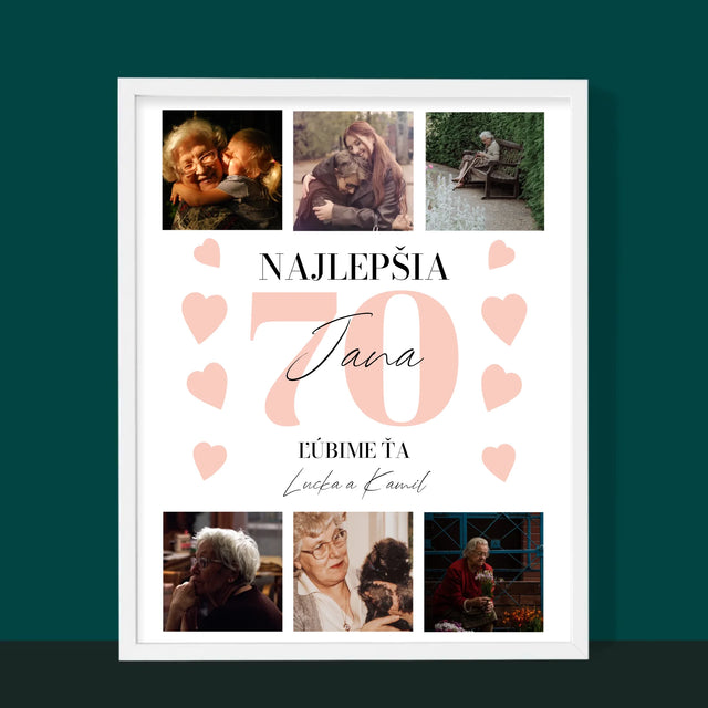 Fotokoláž: Najlepšia 70 - Zarámováná Tlač 30X40 (Vertikálne)