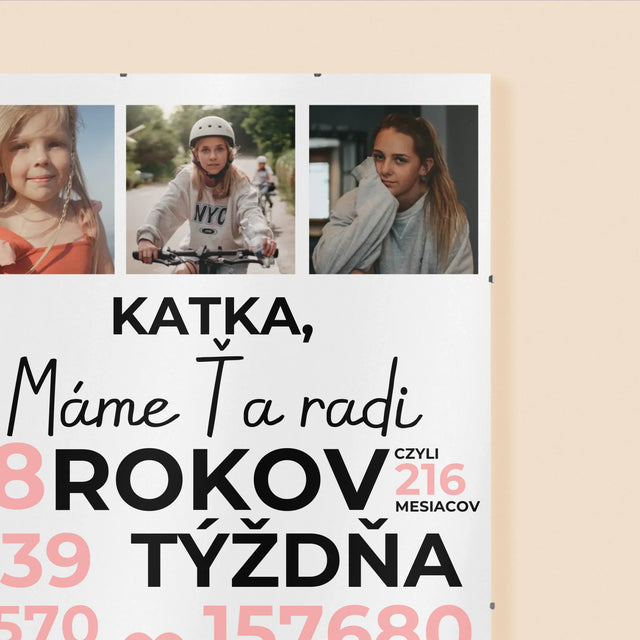 Fotokoláž: Máme Ťa Radi 18 Rokov - Plagát